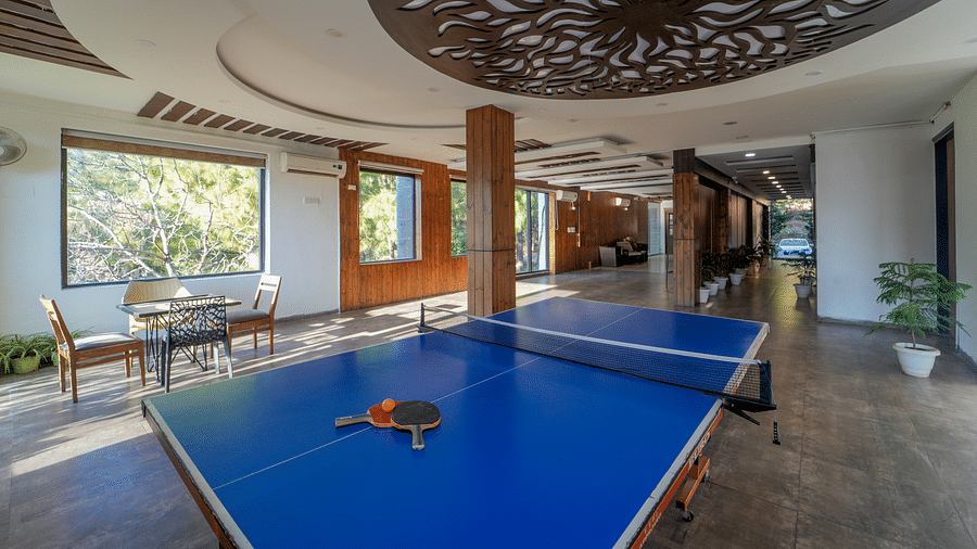 The game area of DLS Whispering Winds featuring a table tennis table